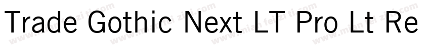 Trade Gothic Next LT Pro Lt Regula字体转换